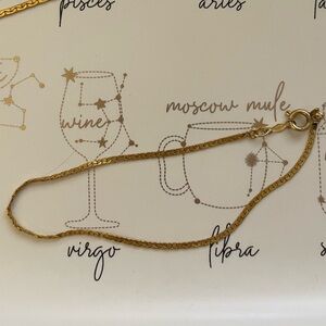 NEW Vintage Mid Century 12kt gold filled dainty cobra flat chain bracelet